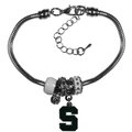 Siskiyousports Michigan State Spartans Bracelet Euro Bead Style 5460365869